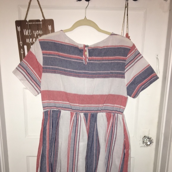 Tea Length Midi Striped Dress - Picture 2 of 2
